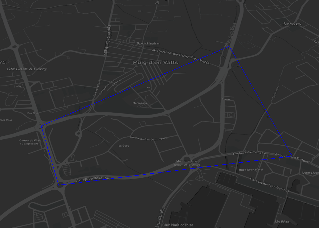 Reference display with GeoJSON boundary